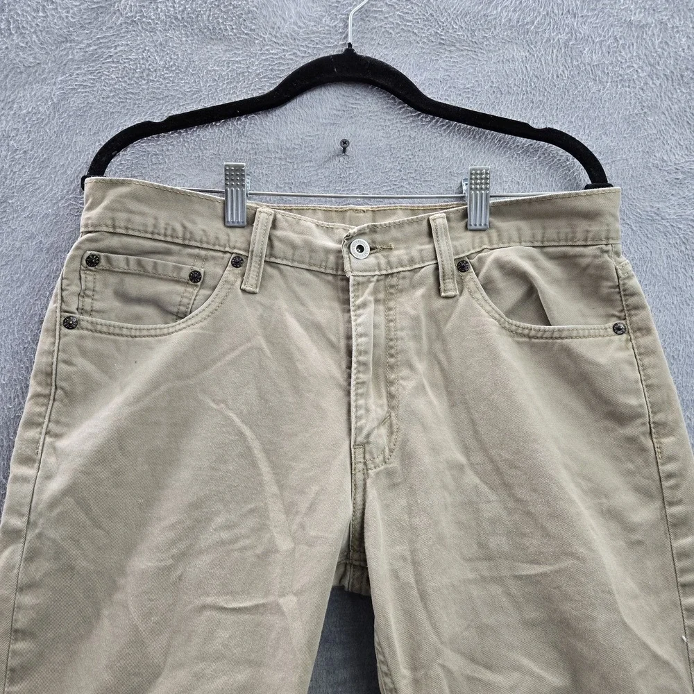 Levi's 511 Men Jeans 33X32 Brown Khakis Slim Fit Button Twill 32